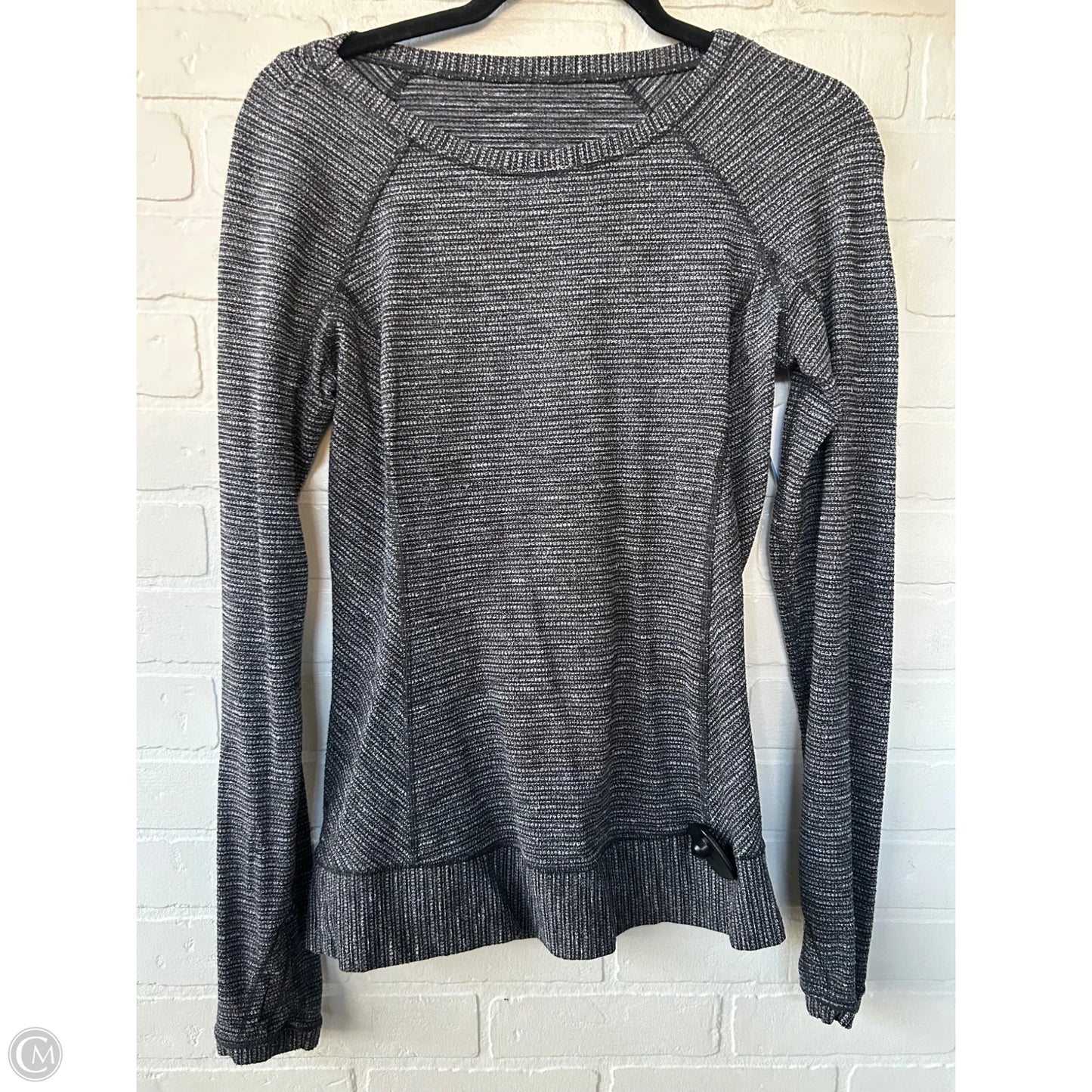 Athletic Top Long Sleeve Crewneck By Lululemon In Grey, Size: S