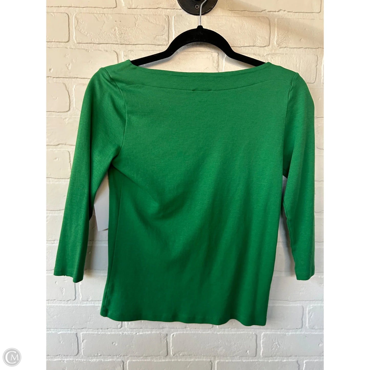 Top 3/4 Sleeve By Ann Taylor In Green, Size: S