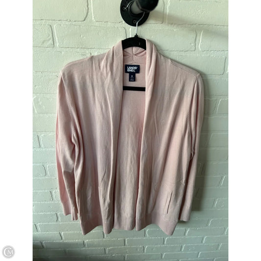 Sweater Cardigan By Lands End In Pink, Size: M