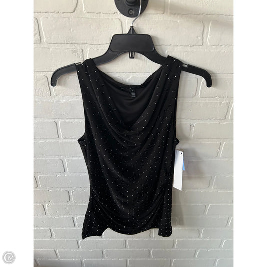 Blouse Sleeveless By White House Black Market In Black & Silver, Size: S