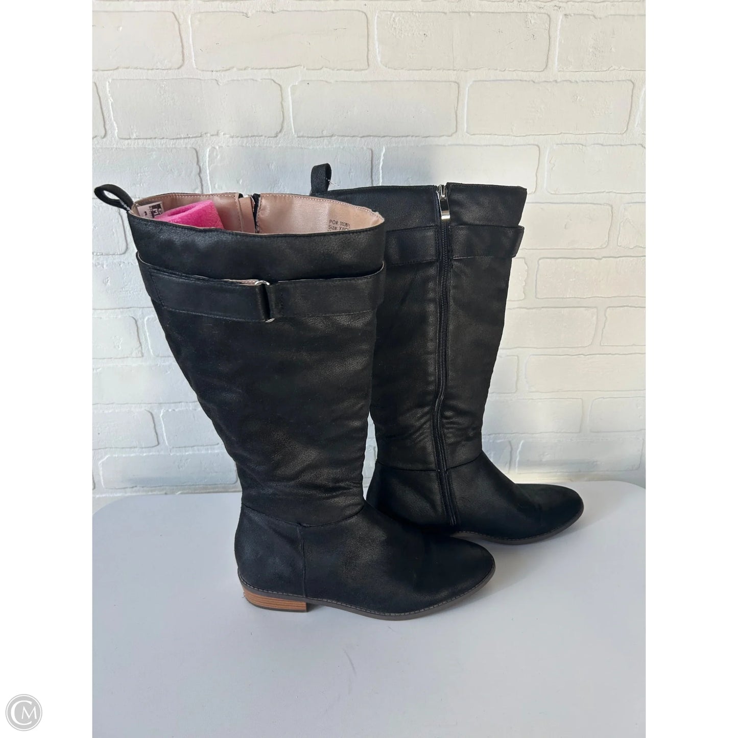 Boots Knee Flats By Clothes Mentor In Black, Size: 8.5