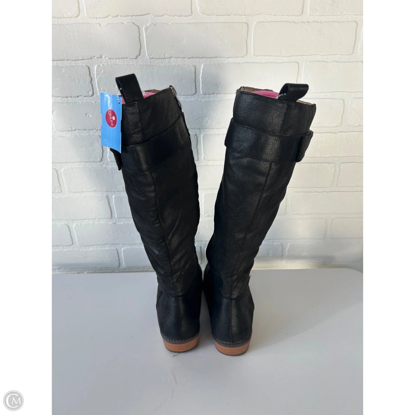 Boots Knee Flats By Clothes Mentor In Black, Size: 8.5