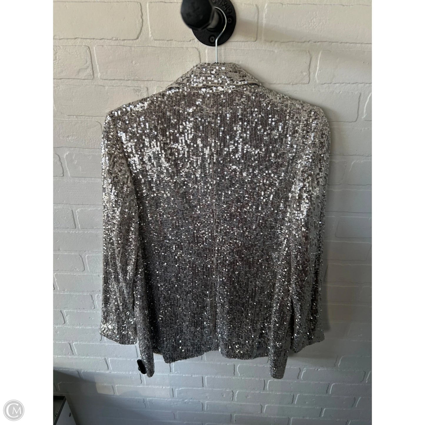 Blazer By Express In Silver & Tan, Size: M