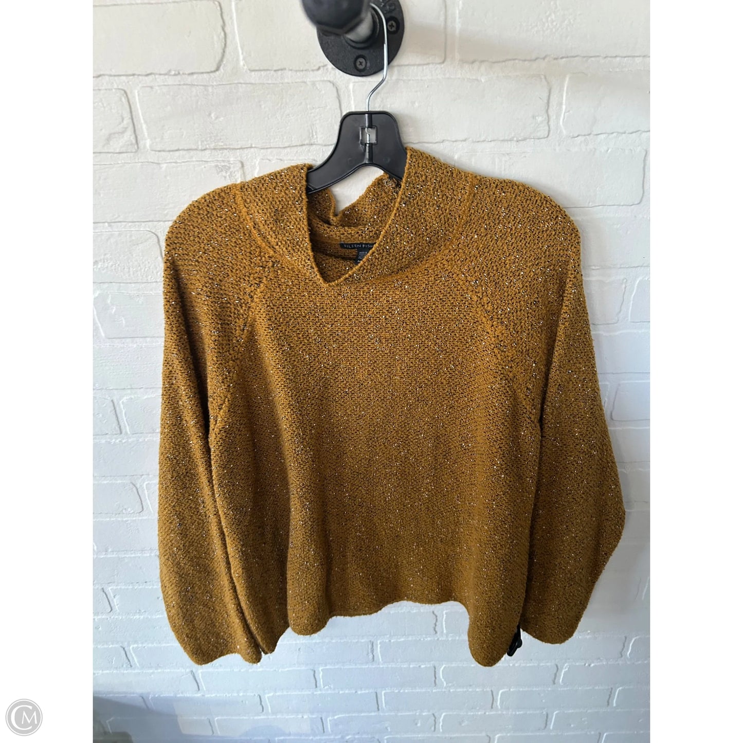 Sweater By Eileen Fisher In Gold & White, Size: M