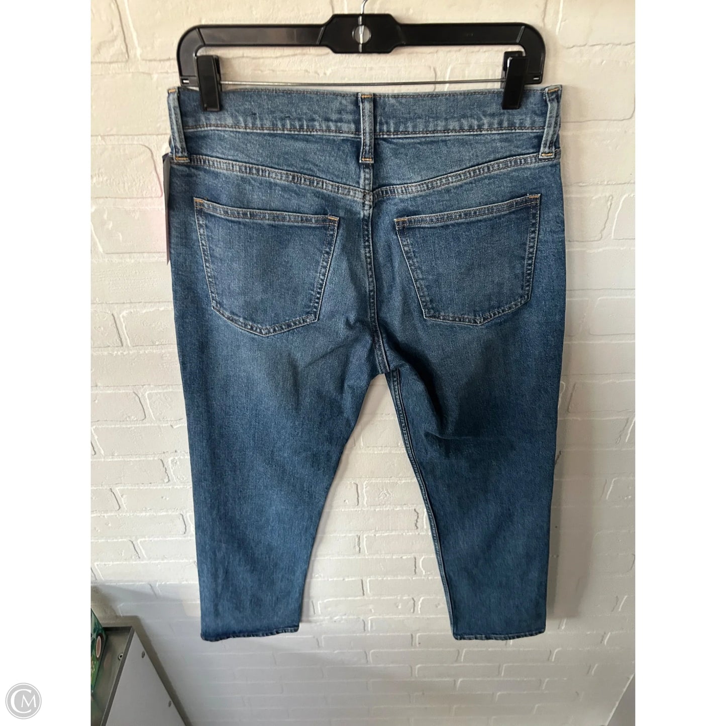 Jeans Straight By Gap In Blue Denim, Size: 8p