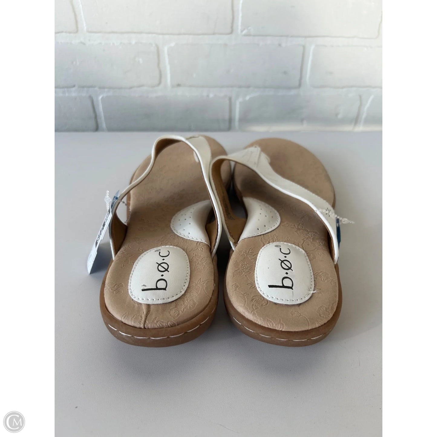 Sandals Flip Flops By Boc In White, Size: 9