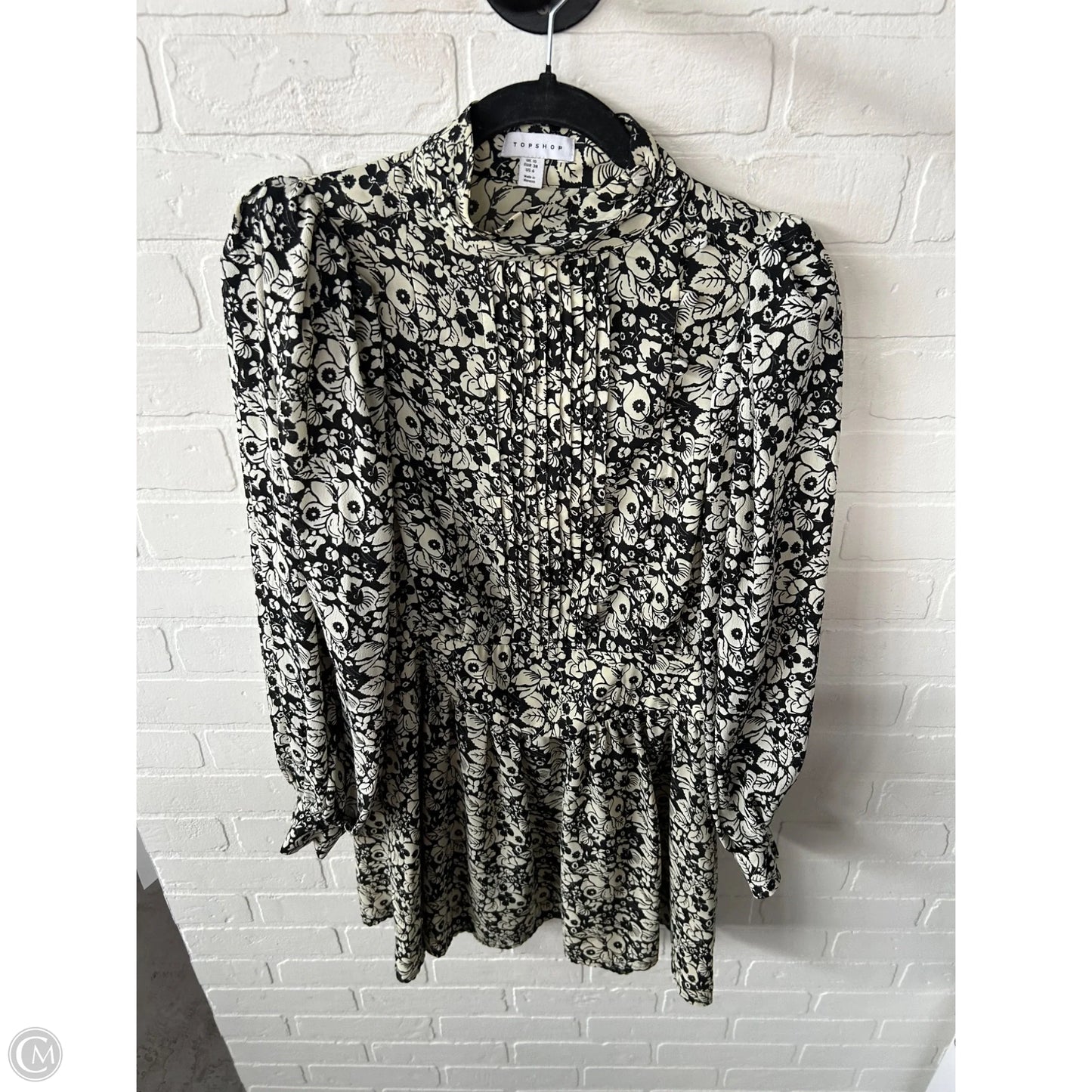 Dress Work By Top Shop In Black & Cream, Size: S