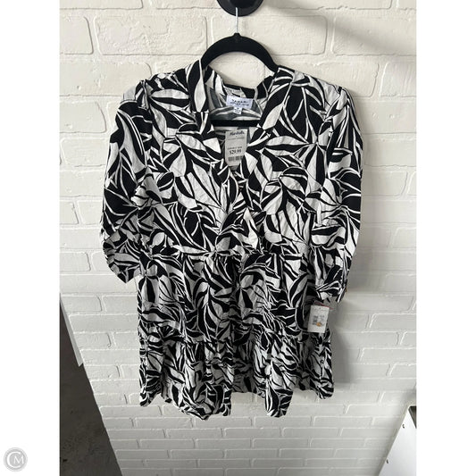Dress Work By Tahari By Arthur Levine In Black & White, Size: M