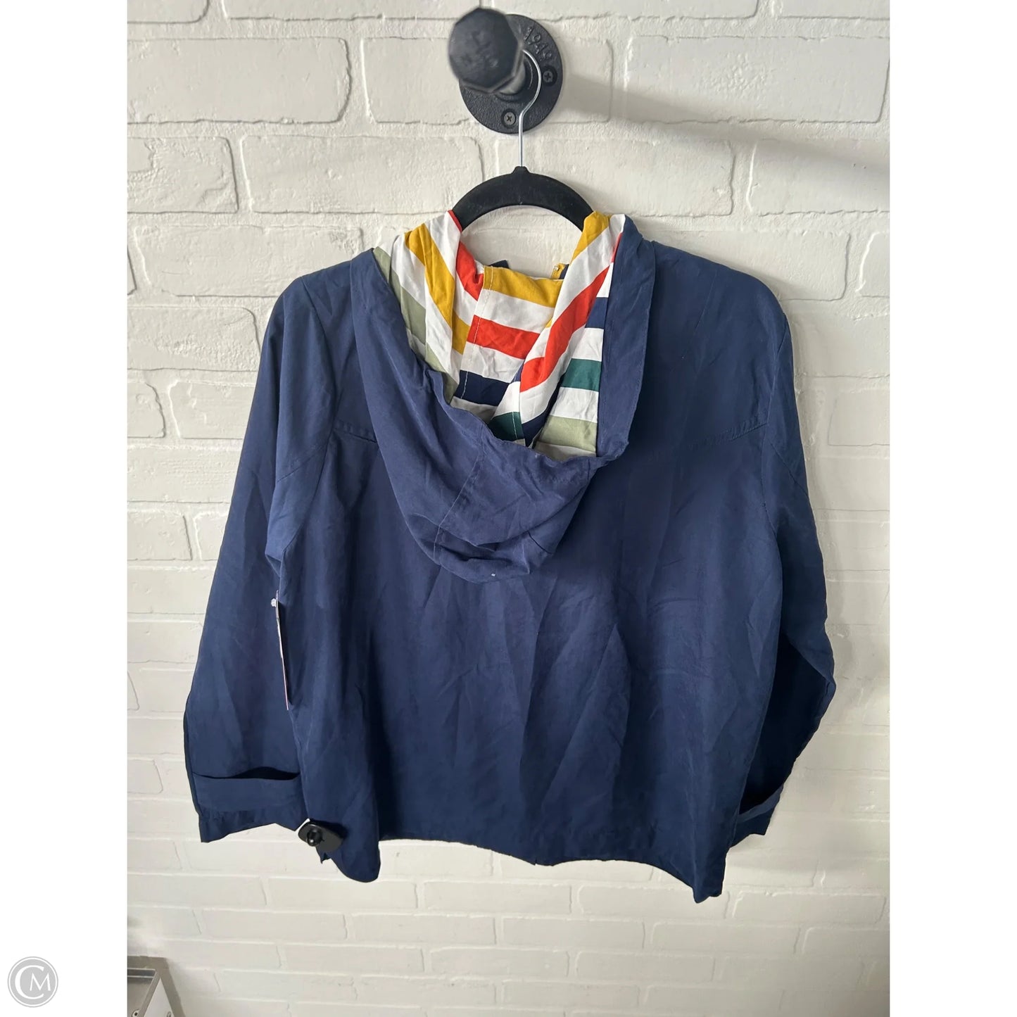 Jacket Windbreaker By Mine In Blue, Size: M