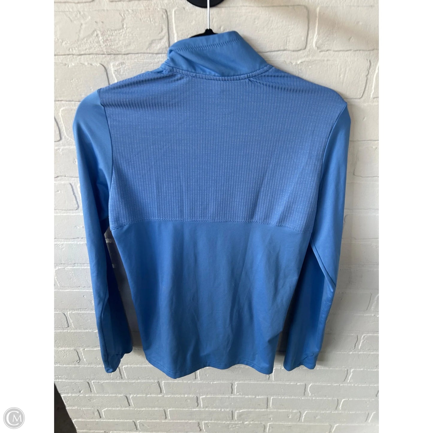 Athletic Top Long Sleeve Collar By Adidas In Blue, Size: S