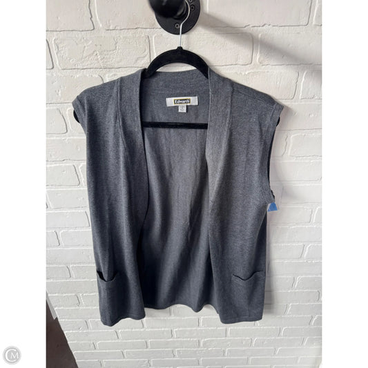 Vest Sweater By Edward Women In Grey, Size: M