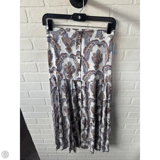 Skirt Maxi By H&m In Blue & White, Size: 4