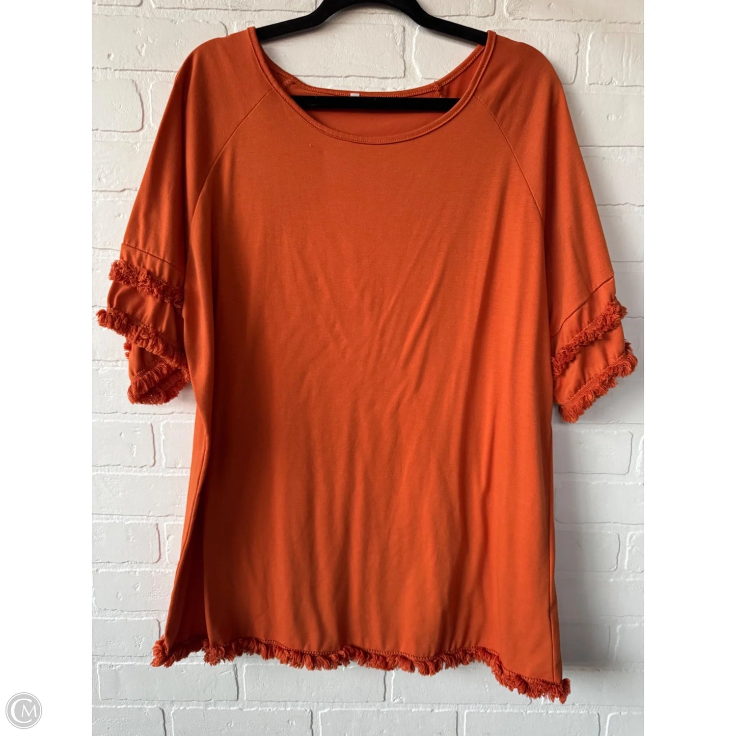 Top Short Sleeve By Cme In Orange, Size: Xxl