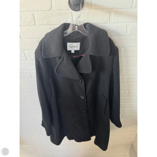 Coat Wool By Oleg Cassini In Black, Size: 2x