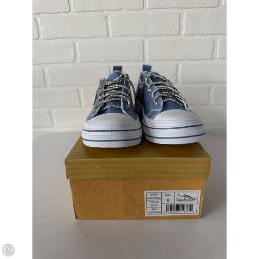 Shoes Sneakers By Very G In Blue & White, Size: 8
