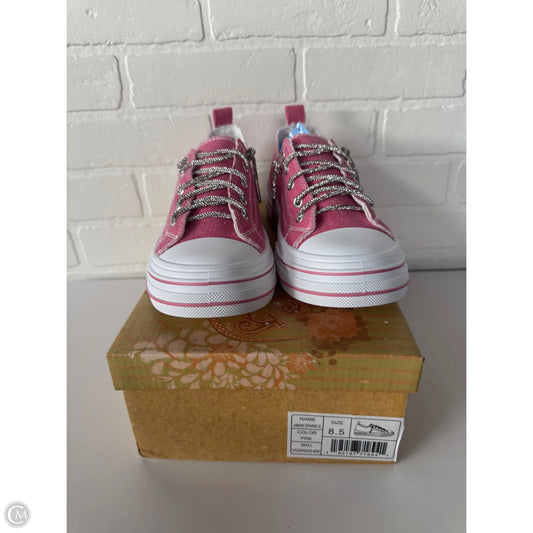 Shoes Sneakers By Very G In Pink & White, Size: 8.5