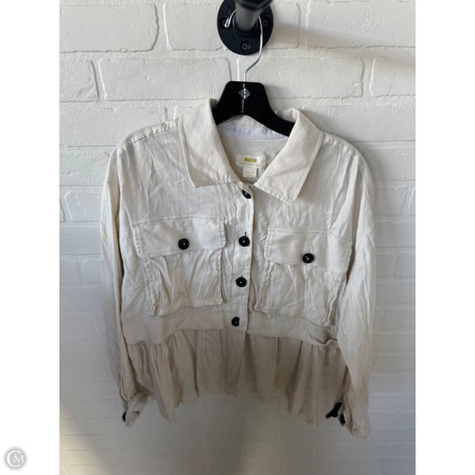 Jacket Denim By Maeve In Cream, Size: M