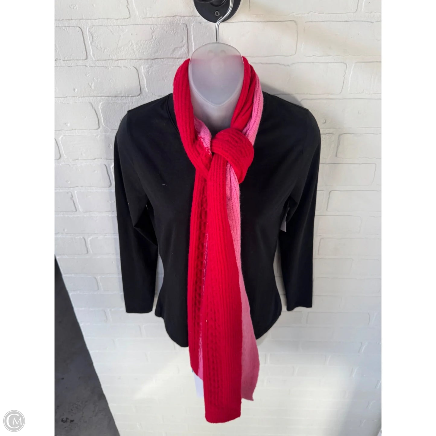 Scarf Winter By Clothes Mentor In Pink & Red