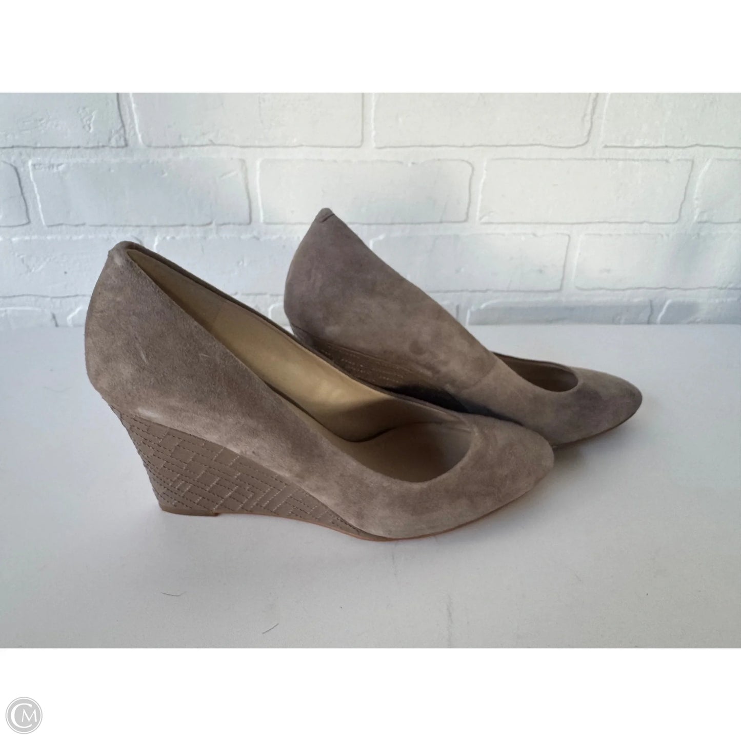 Shoes Heels Wedge By Cole-haan In Taupe, Size: 7