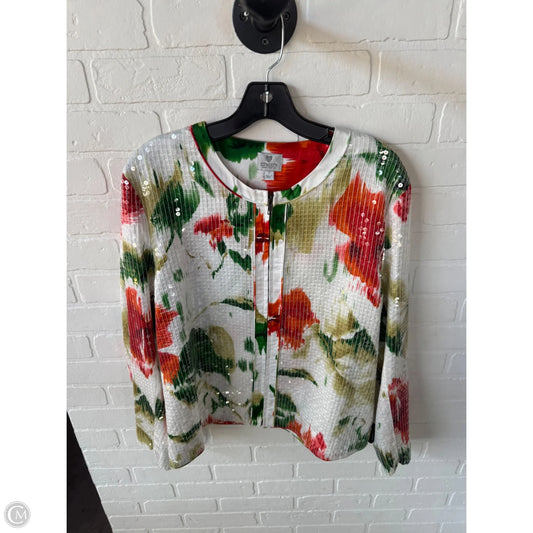 Jacket Other By Chicos In Green & White, Size: L