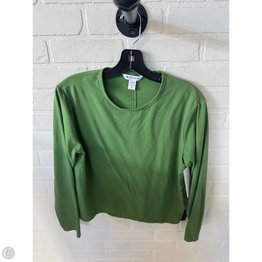 Top Long Sleeve Basic By Athleta In Green, Size: M