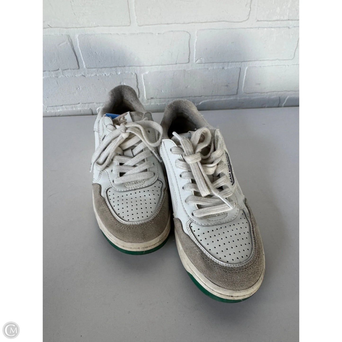 Shoes Sneakers By Sam Edelman In Green & White, Size: 7