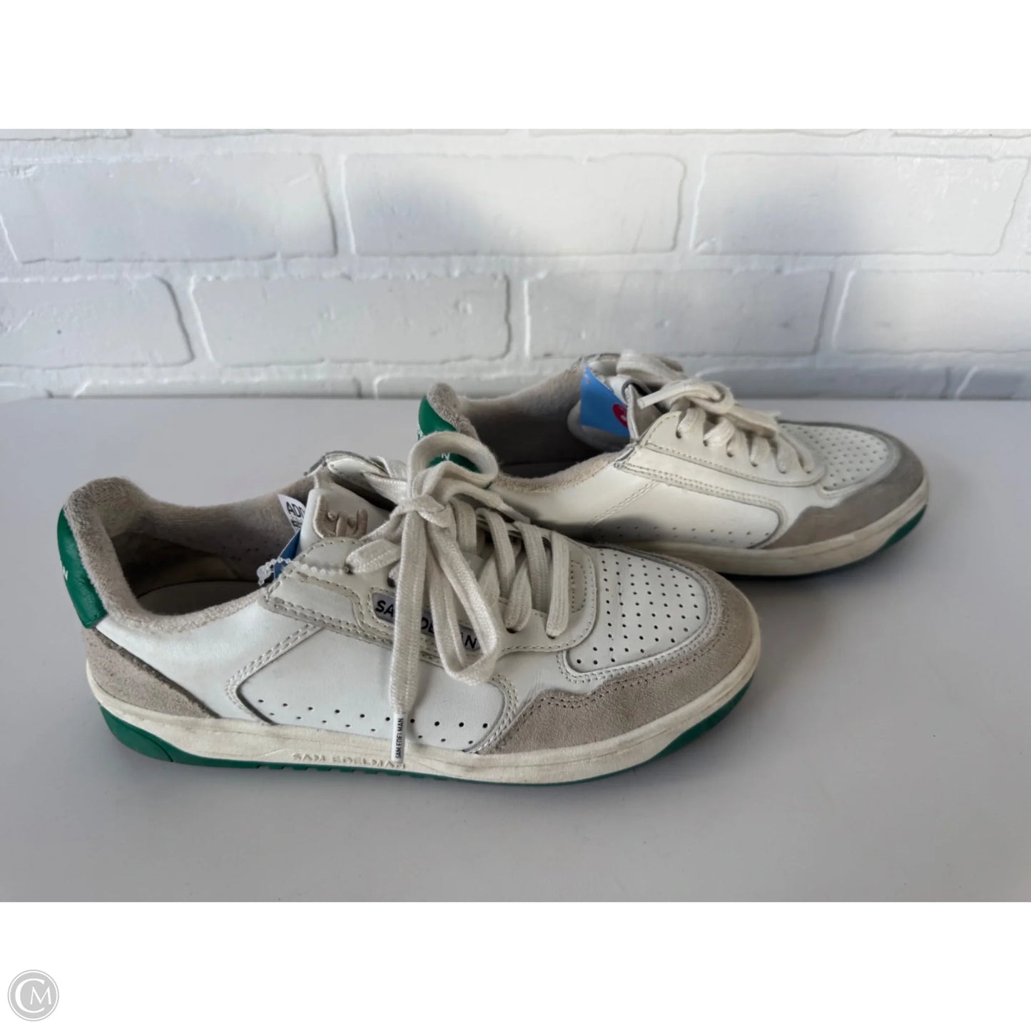 Shoes Sneakers By Sam Edelman In Green & White, Size: 7