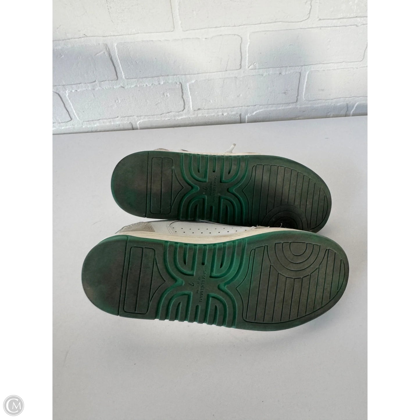Shoes Sneakers By Sam Edelman In Green & White, Size: 7