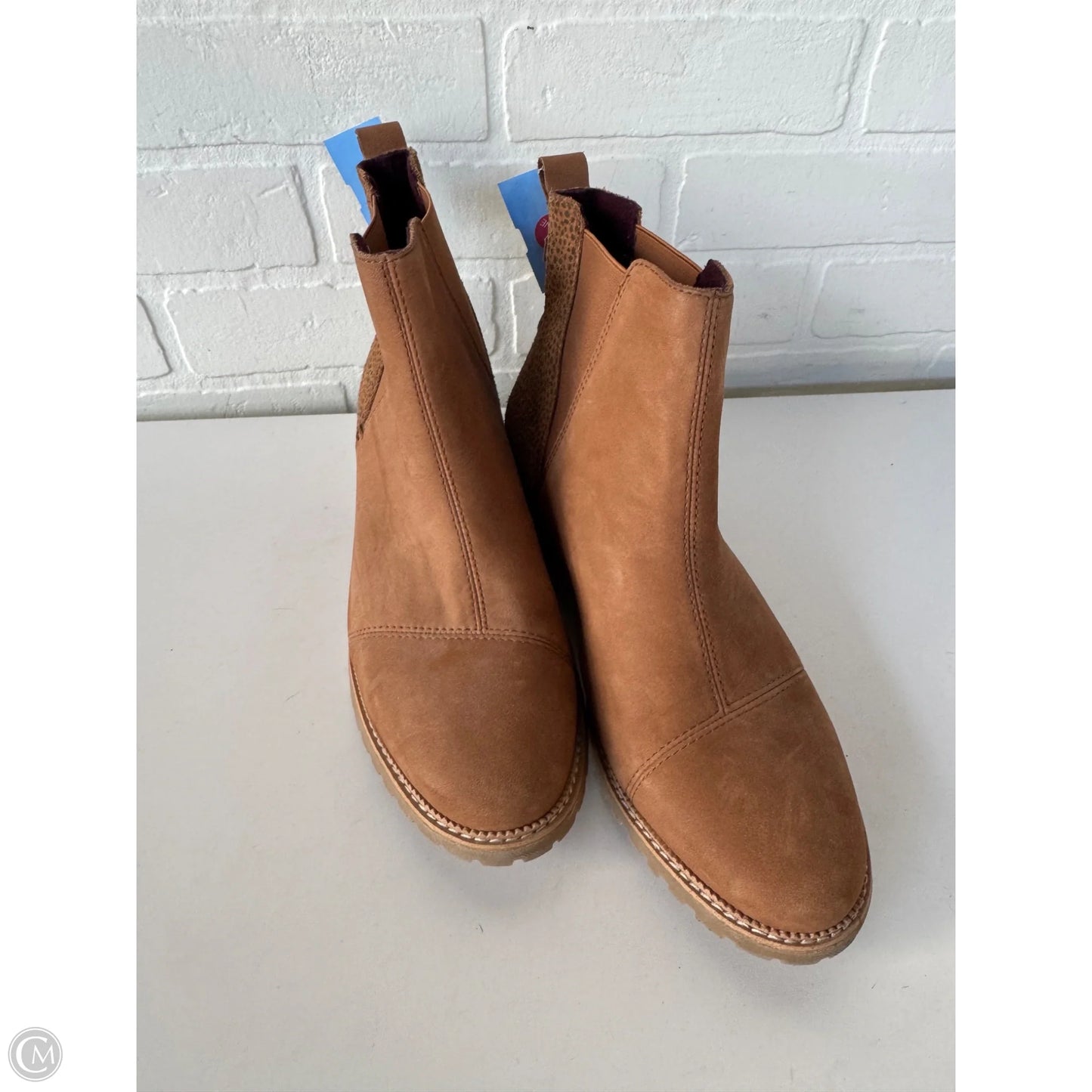 Boots Ankle Flats By Toms In Brown, Size: 10