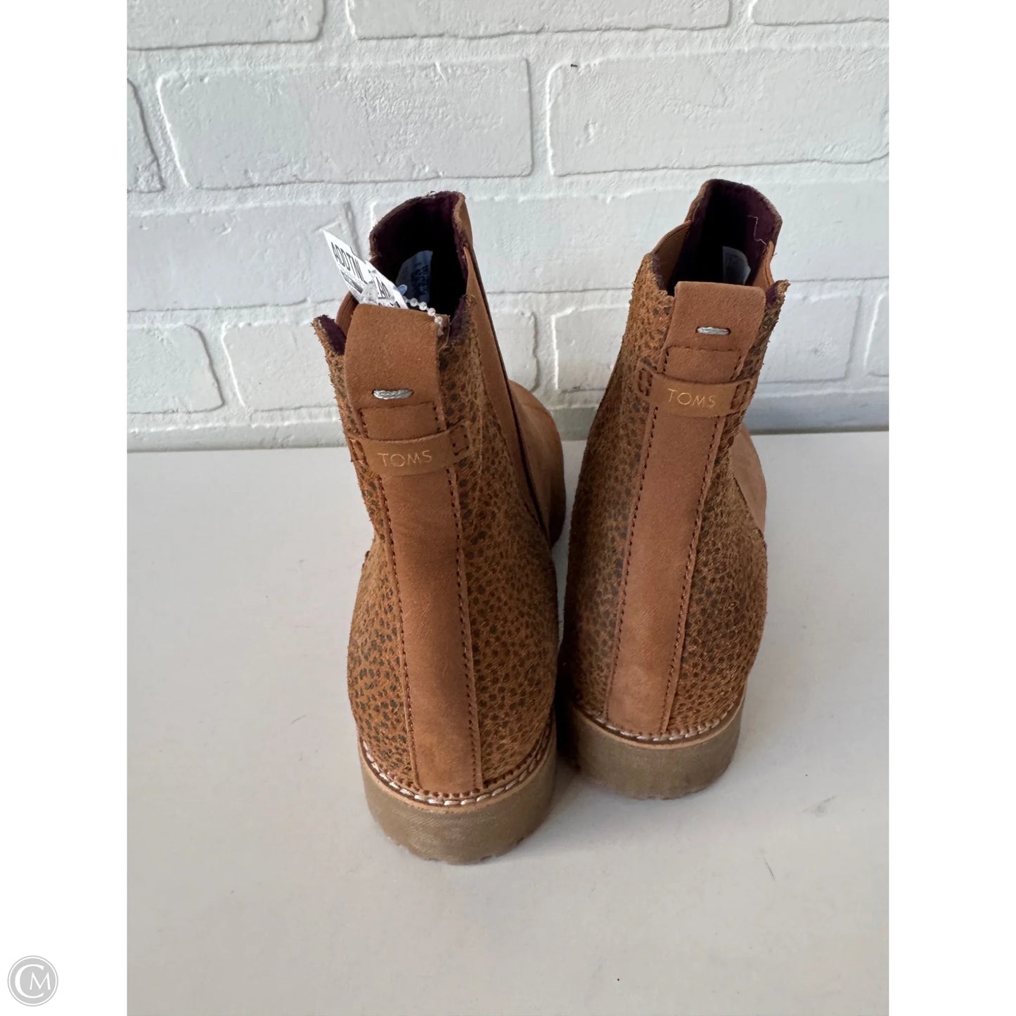 Boots Ankle Flats By Toms In Brown, Size: 10