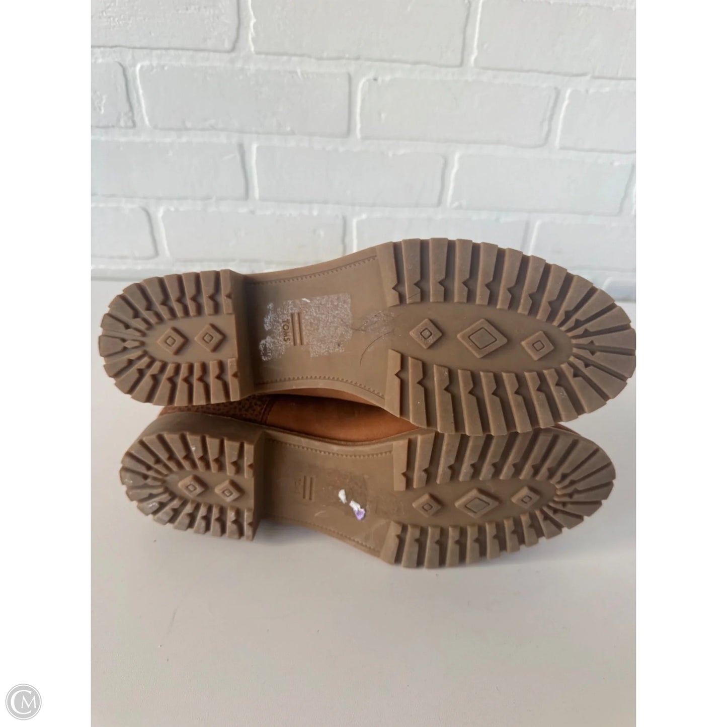 Boots Ankle Flats By Toms In Brown, Size: 10