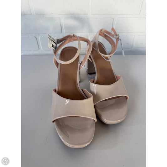 Sandals Heels Block By Old Navy In Cream, Size: 9.5