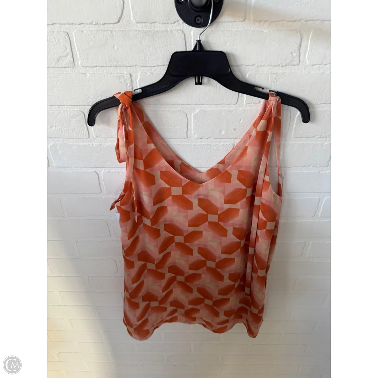 Blouse Sleeveless By Cabi In Orange & Tan, Size: M