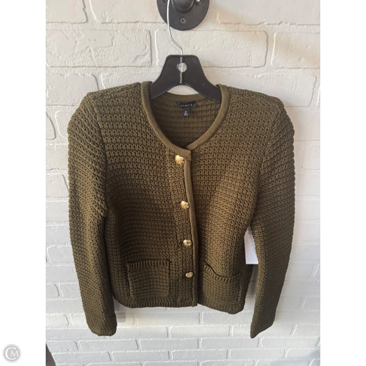 Sweater Cardigan By Talbots In Gold & Green, Size: Xs