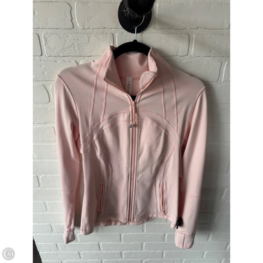 Athletic Jacket By Lululemon In Peach, Size: S