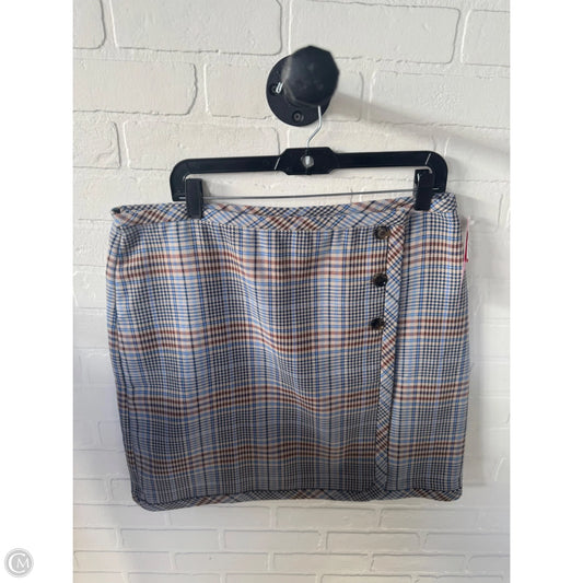 Skirt Mini & Short By Talbots In Blue & Brown, Size: 14