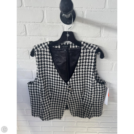 Vest Other By Talbots In Black & White, Size: Xl