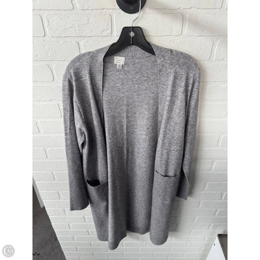 Sweater Cardigan By A New Day In Grey & Pink, Size: M