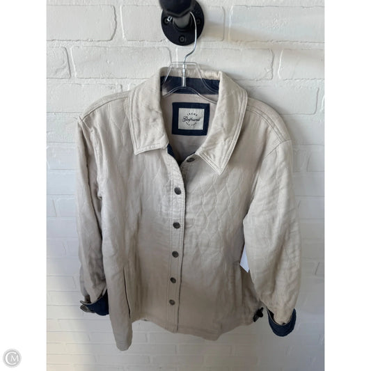 Jacket Shirt By Jachs Girlfirend In Cream, Size: M