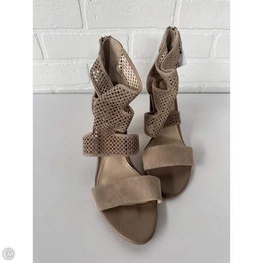 Sandals Heels Block By Isola In Tan, Size: 8