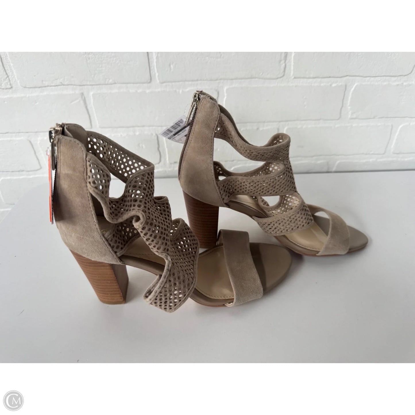 Sandals Heels Block By Isola In Tan, Size: 8