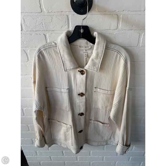 Jacket Shirt By Maurices In Cream, Size: Xl