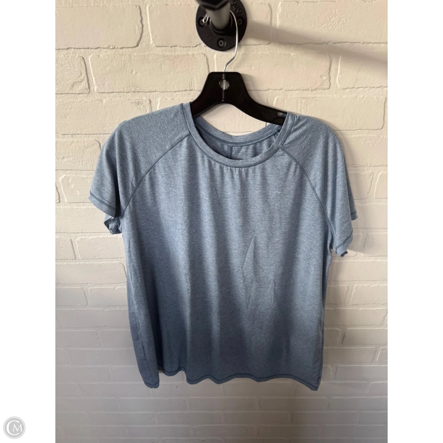 Athletic Top Short Sleeve By Eddie Bauer In Blue, Size: L