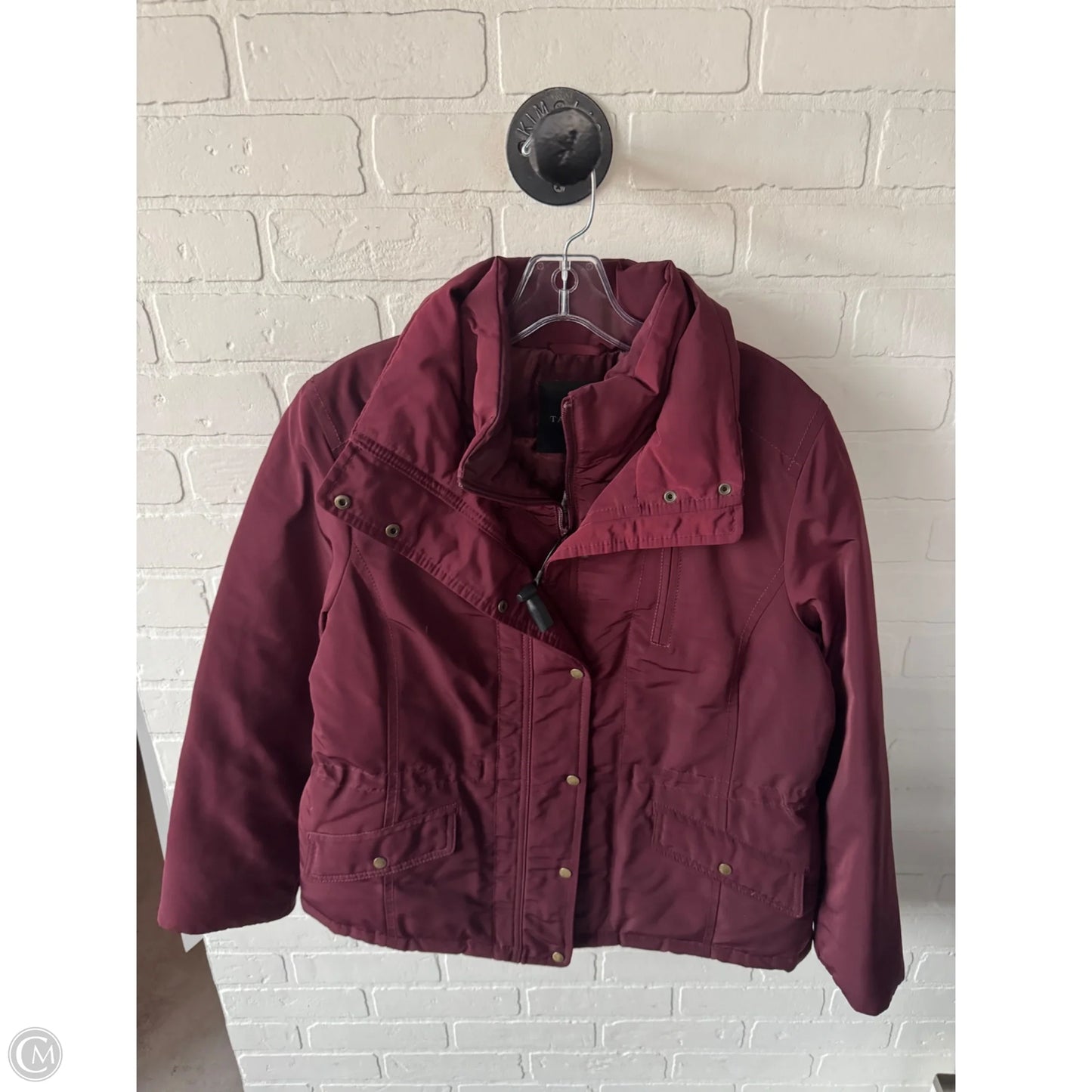 Coat Puffer & Quilted By Talbots In Brown, Size: M