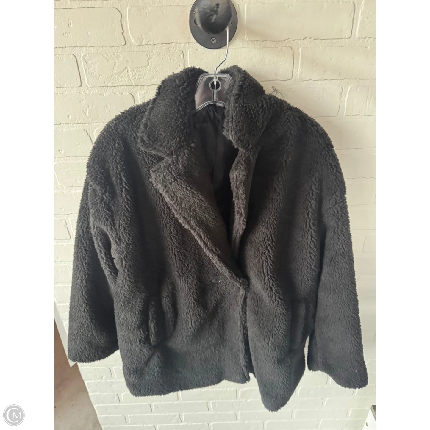 Jacket Fleece By Shein In Black, Size: S