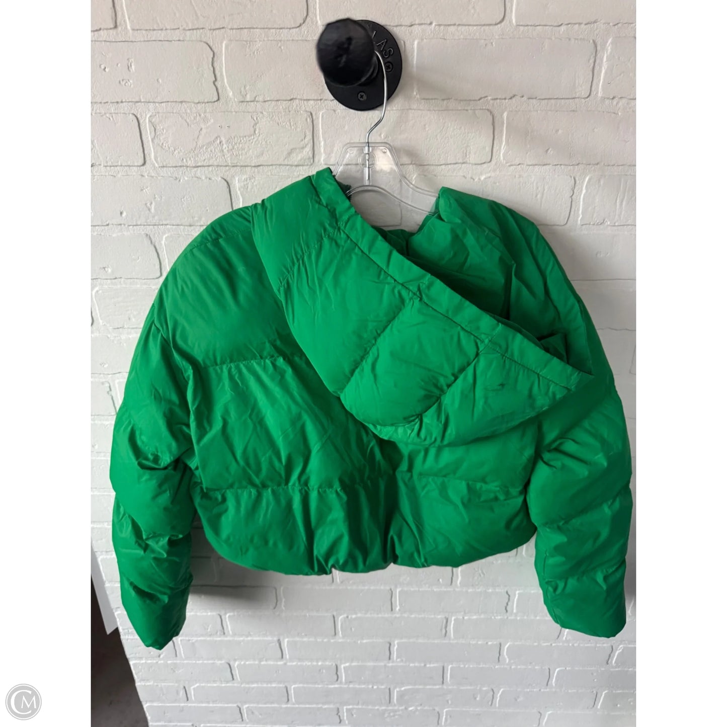 Jacket Puffer & Quilted By Shein In Green, Size: M