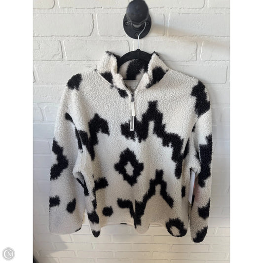 Jacket Fleece By H&m In Black & White, Size: S