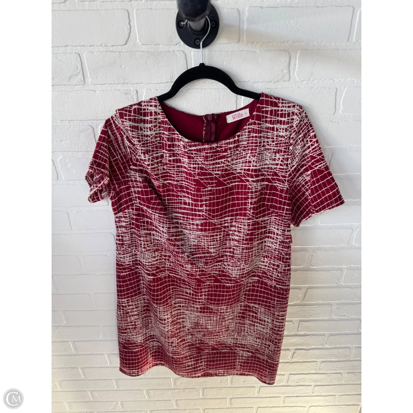 Dress Work By Clothes Mentor In Red & Tan, Size: L