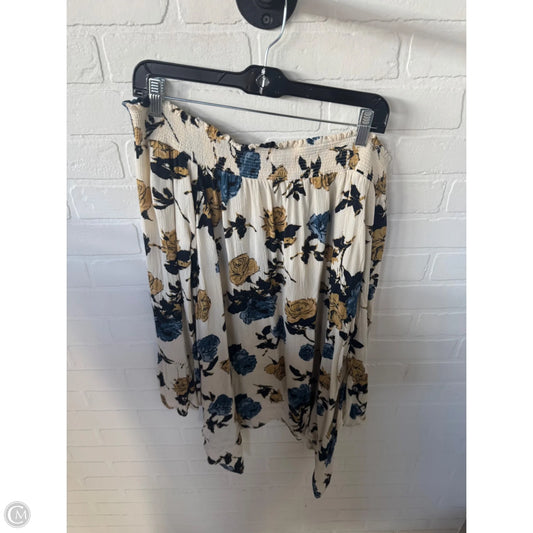 Tunic Long Sleeve By Blu Pepper In Blue & Cream, Size: L