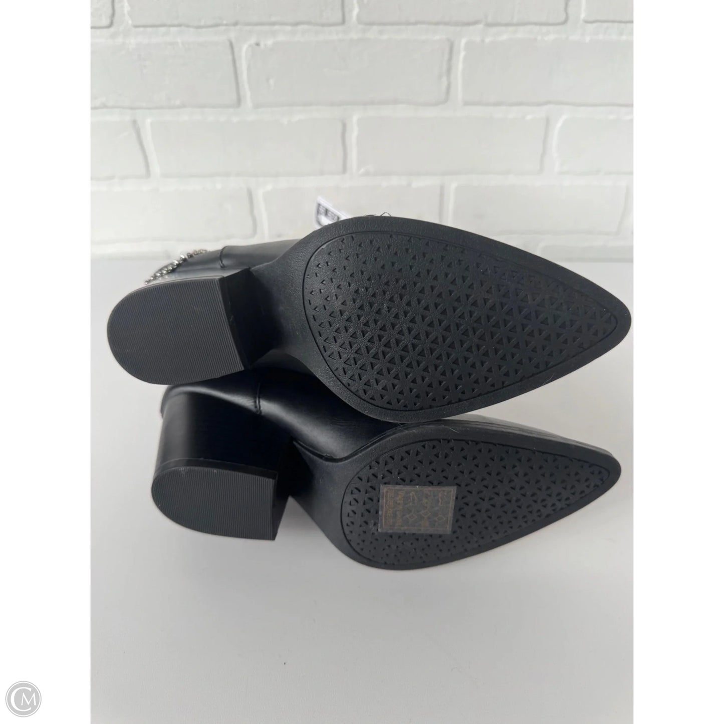 Boots Western By Qupid In Black & Silver, Size: 6